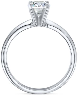 Certified Diamond Oval-Cut Solitaire Ring (1 ct. t.w.) in Platinum or 18k Gold