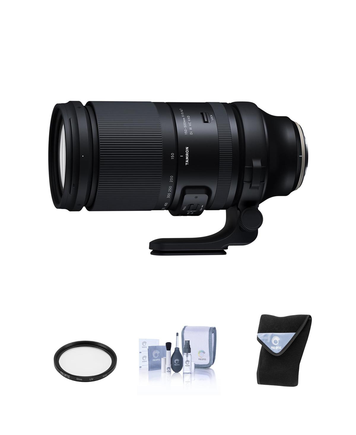 Tamron 150-500mm f/5-6.7 Di Iii Vc Vxd Lens for Fujifilm X Bundle with 82mm Uv filter, Lens Wrap, Cleaning Kit
