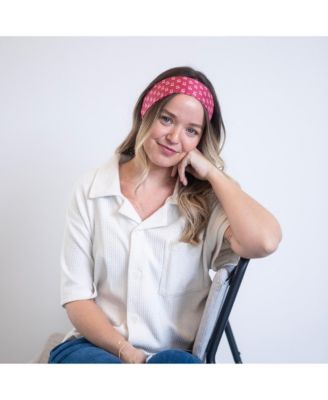 Ultra Soft Knotted Headband - Cherry Print