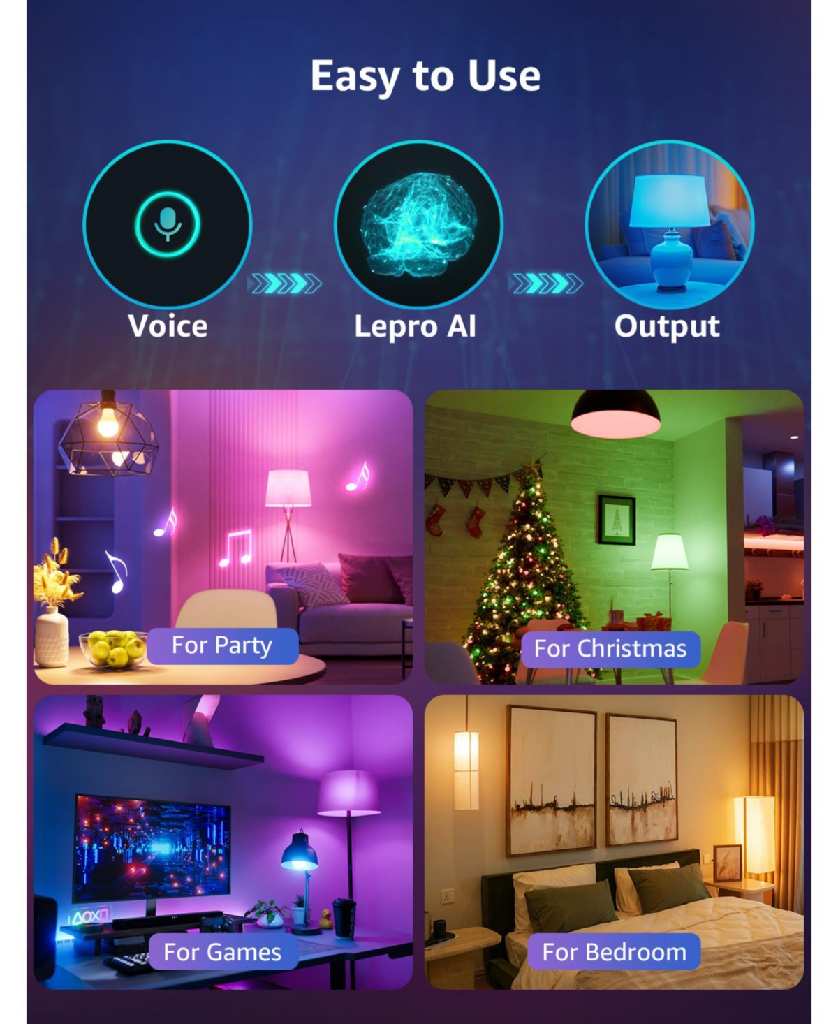 Lepro B2 Ai Smart Light Bulbs