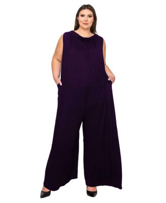 Plus Size Olson Wide Leg Pocket Jumpsuit