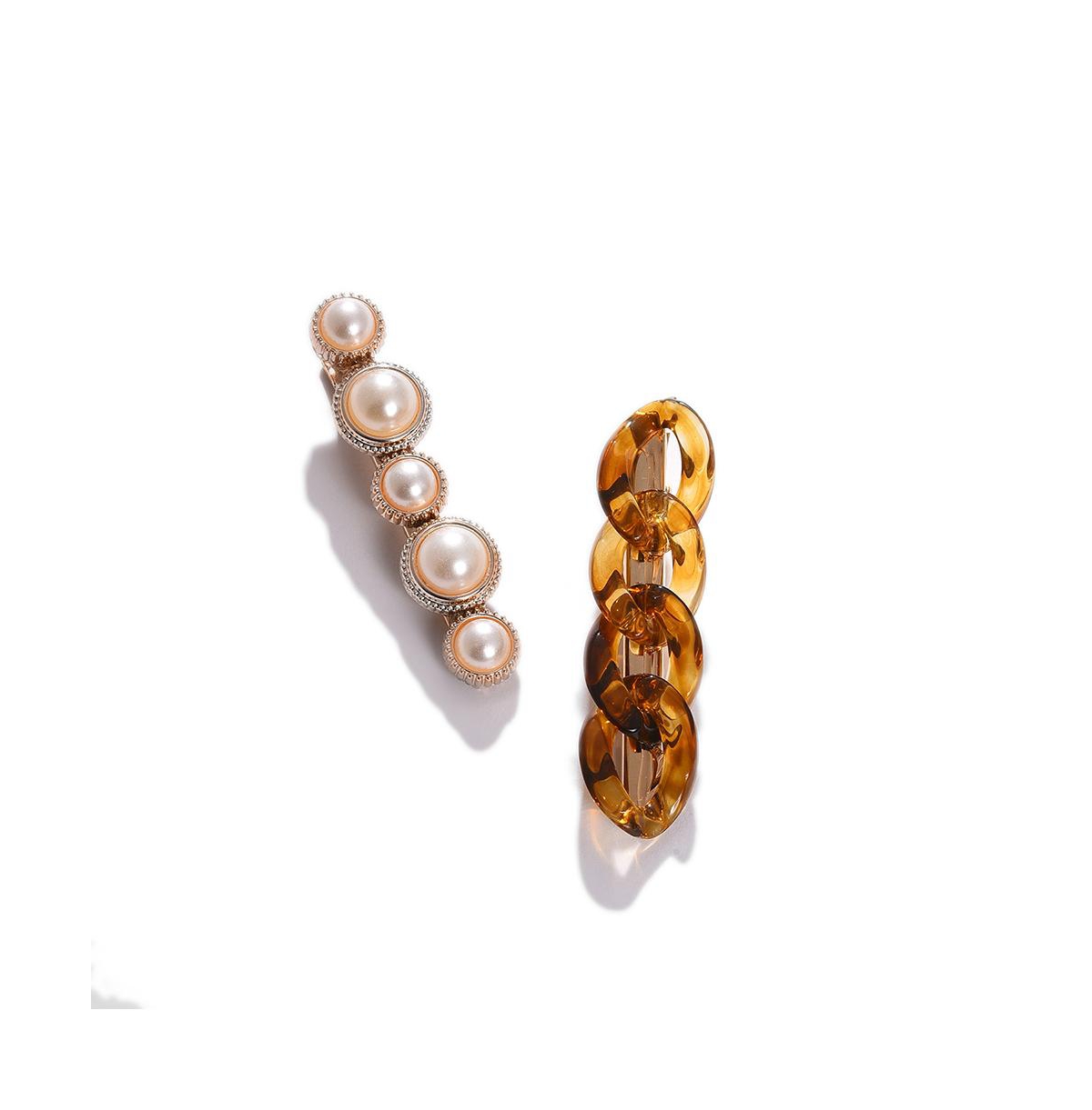 Shop Sohi Women's Embellished Hairpin Set In Gold
