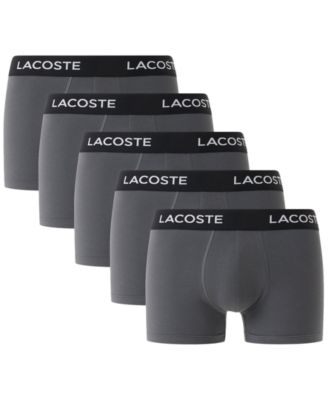 Lacoste - Men's 5pk. Regular-Fit Stretch Logo Band Trunks