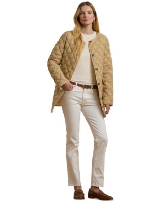 Women's Button-Front Collarless Coat