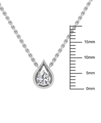 Diamond Tear-Shape 18" Pendant Necklace (1/3 ct. t.w.) in 14k White or Yellow Gold