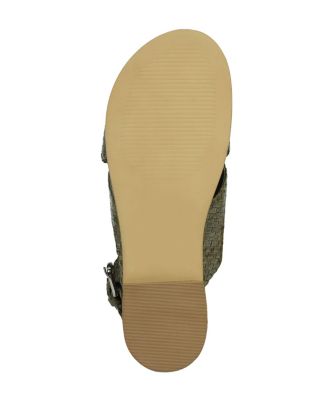 Leather Woven Crossover Sandal