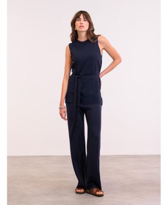 Women's Fine Knit Sleeveless Tunic