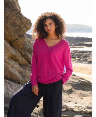 Women's Geelong Wool Slouch V-Neck Sweater