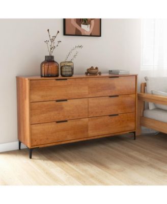 6-Drawer Dresser with Interlock System – Spacious Storage for Bedroom or Living Room