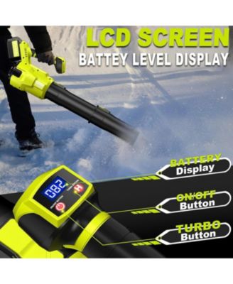 Leaf Blower Cordless, 750CFM/250MPH, 2 x 24V 6.0Ah Battery Powered Brushless Leaf Blower, Variable Speed Snow Blower for Lawn, Yard, Garage