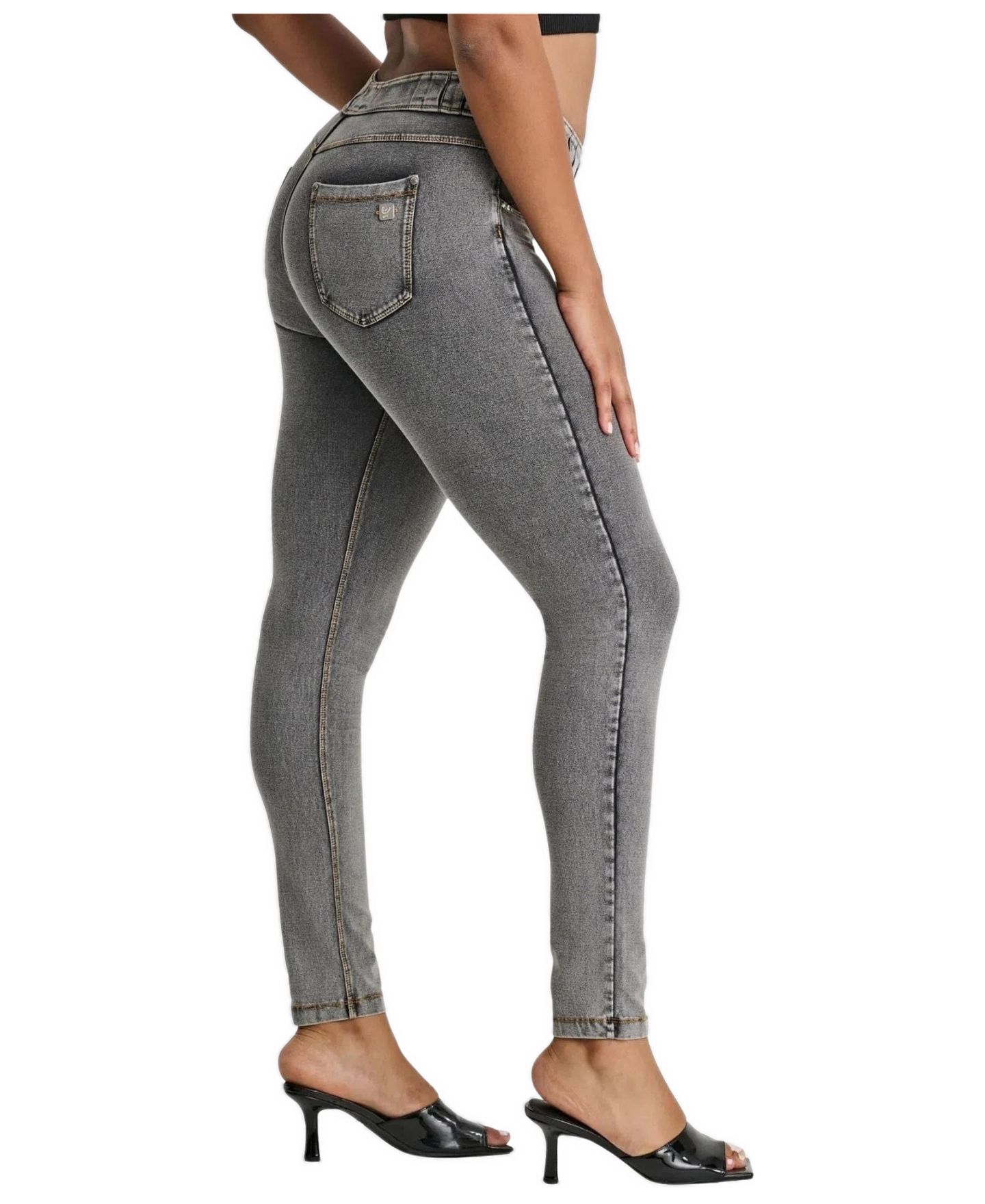 Женские джинсы Freddy High-Rise Shaping Denim Skinny, цвет: Серый — фото 6