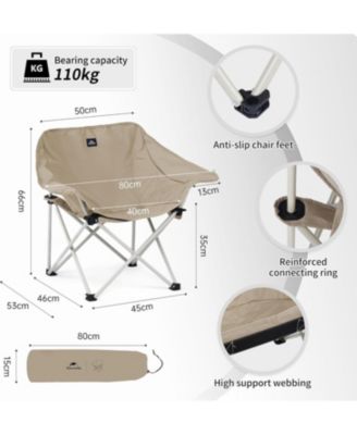 Foldable Camping Chair Can bear 110 kg Fishing Chair Portable folding chair With armrest and two pockets