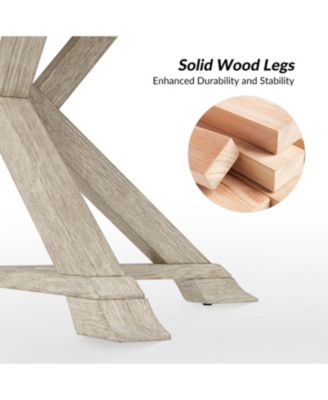 Ignacio Farmhouse Extendable Dining Table With Solid Wood Legs