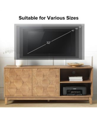 William TV Stand with Push-to-Open Doors