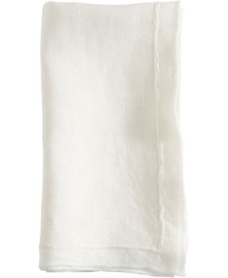 Stonewashed Overlock Linen Edge Napkins, 20" x 20"