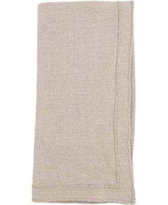 Stonewashed Overlock Linen Edge Napkins, 20" x 20"