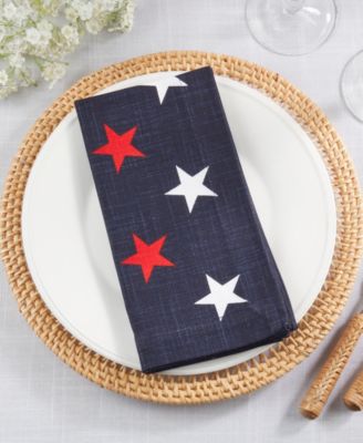 Patriotic Americana Stars Cotton Napkins, 20" x 20"