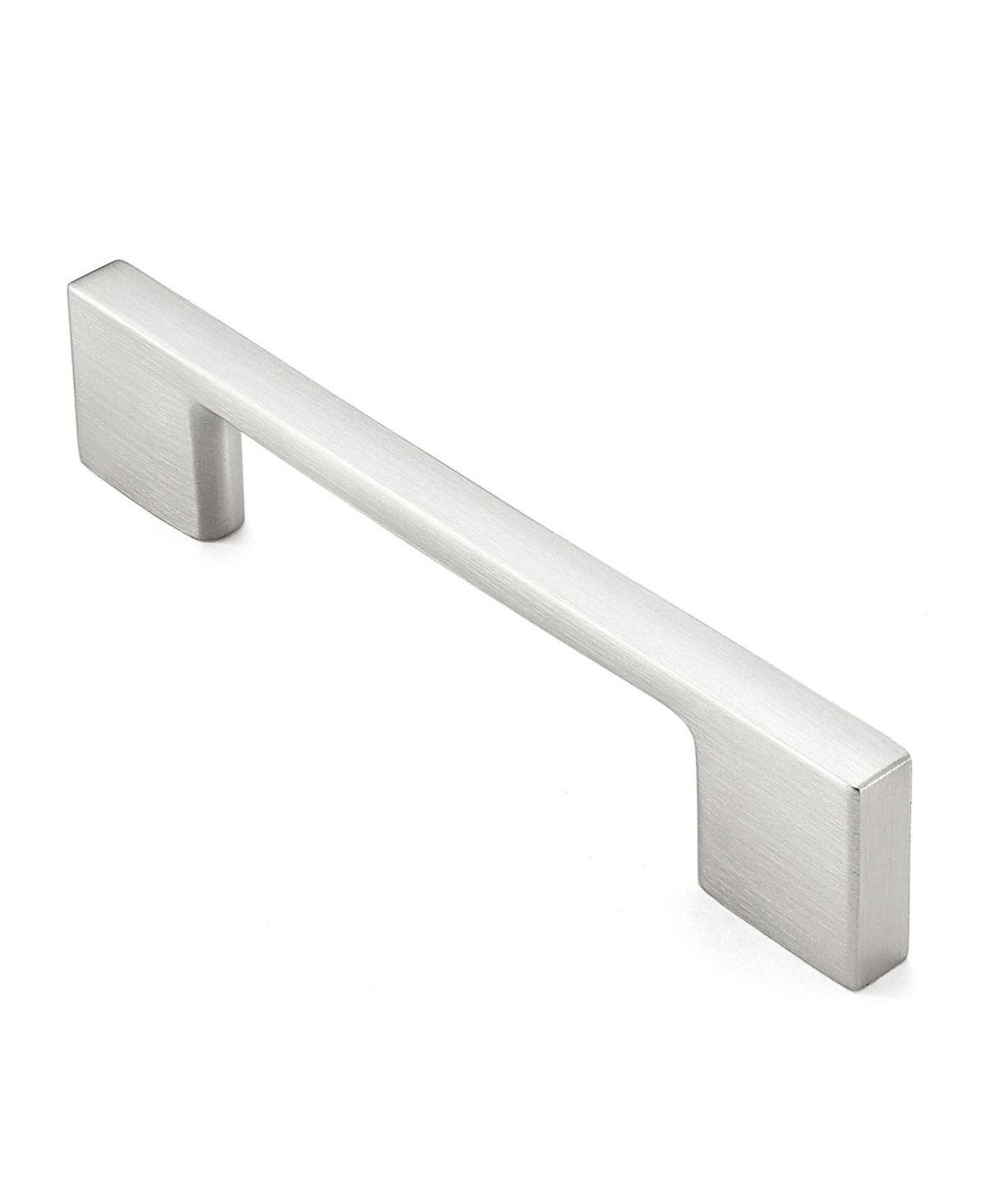 5 Pack Solid Kitchen Cabinet Pulls Handles (3-5/8" Hole Centers) - Modern Thin Profile Drawer/Door Hardware - Style M255 - Satin Nickel - Sat