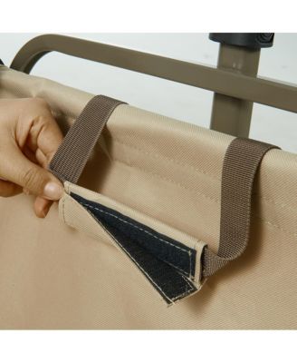 Collapsible Beach Wagon with Big Wheels, Utility Foldable Grocery Cart Heavy Duty, Portable Folding Wagon Cart with Wheel for Camping