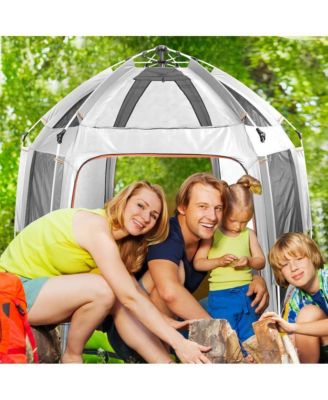 Portable & Foldable Playpen with Padded Mattress, Gray