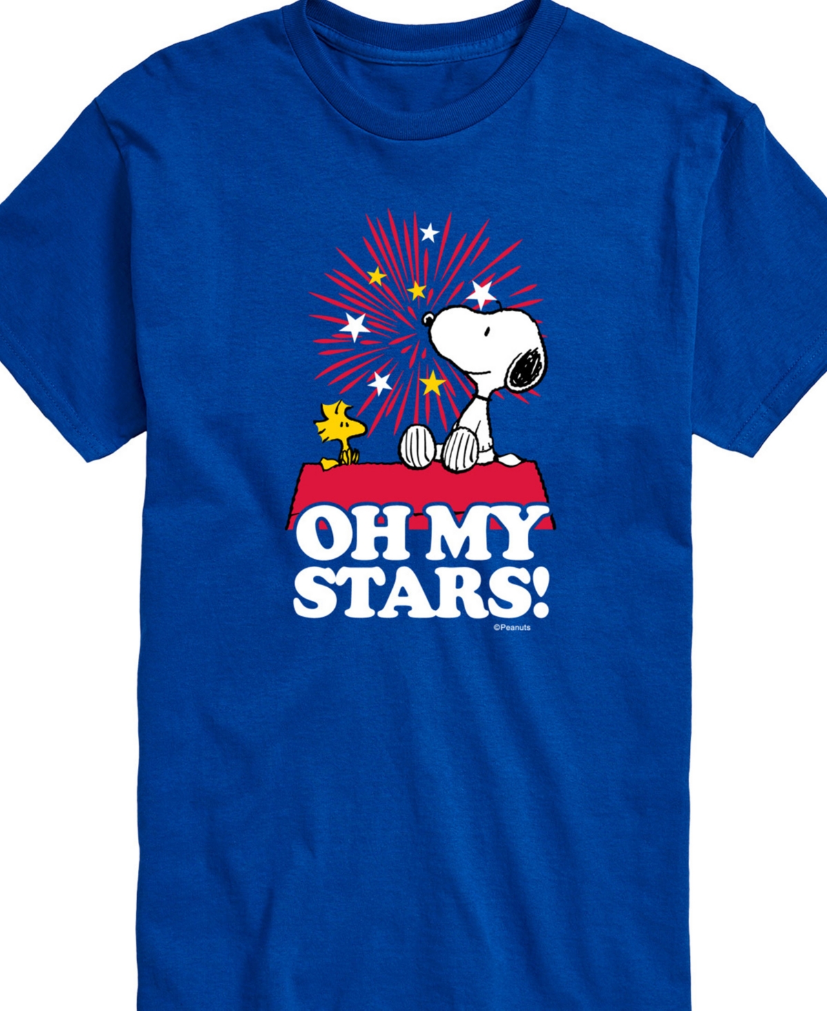 Airwaves Men's Peanuts Snoopy Oh My Stars Short Sleeve T-shirt In Blue
