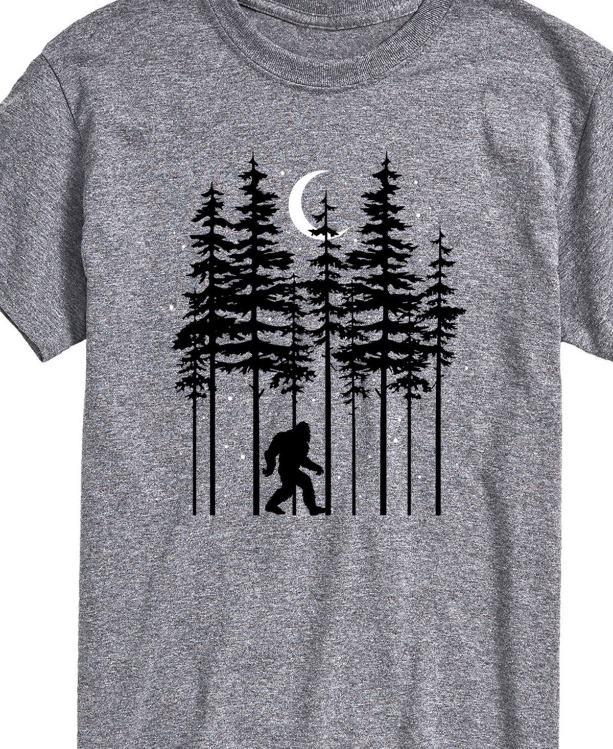 Airwaves Men's Sasquatch Forest Walk Short Sleeve T-shirt In Gray