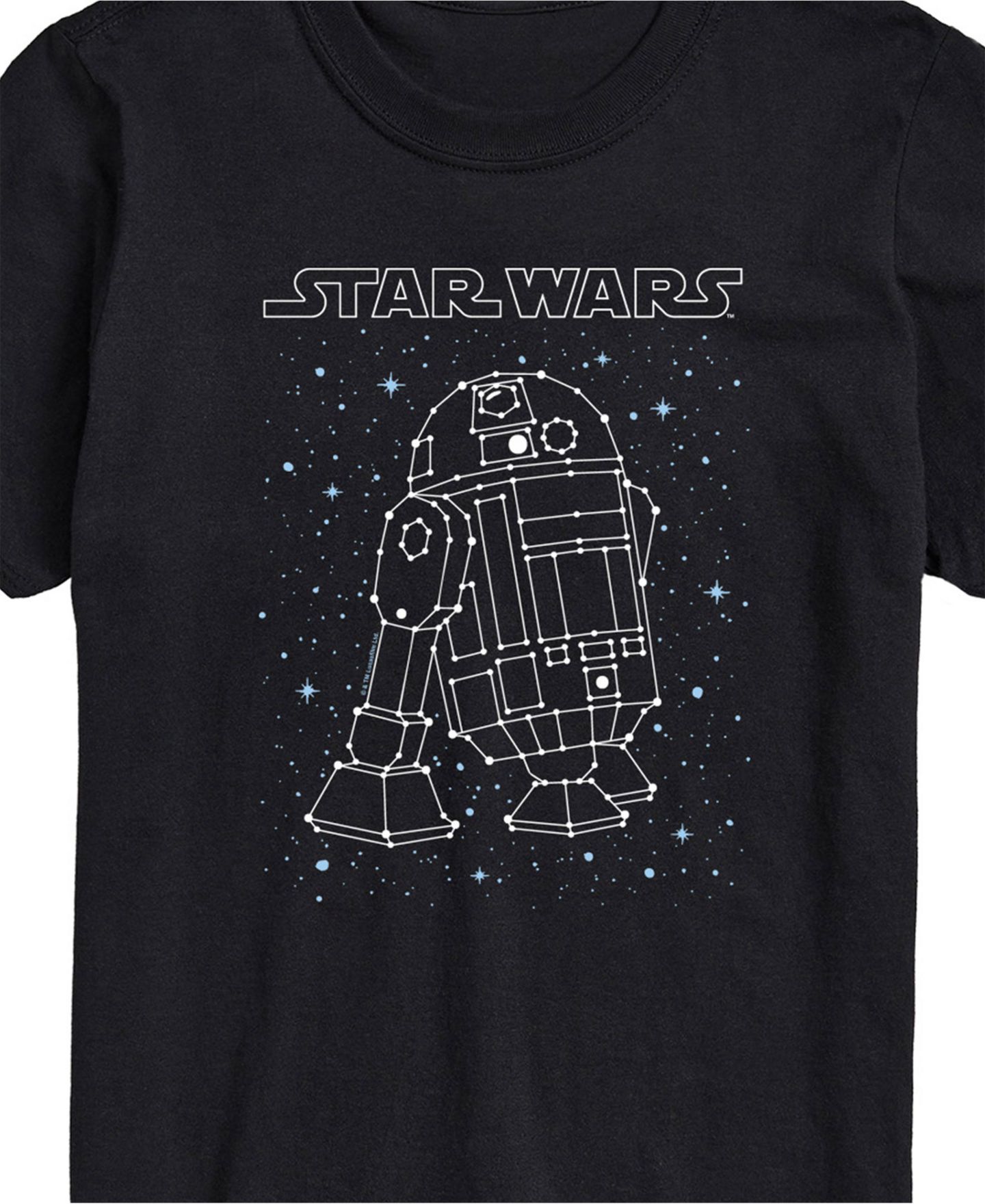 Мужская футболка AIRWAVES Star Wars Droid Galaxy Stars Short Sleeve, цвет: Чёрный — фото 3