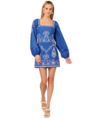 embroidered sheath dress Ethereal Leaf-Embroidered Sheath Dress main image 1