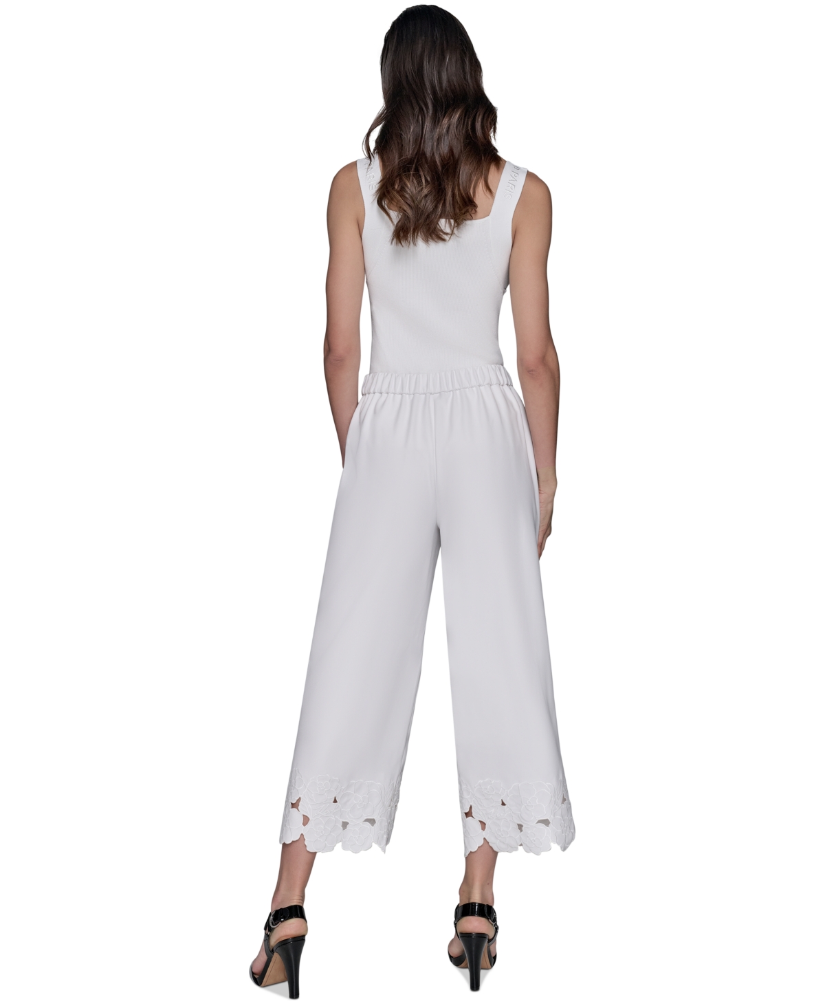 Karl Lagerfeld Womens Floral Hem Pull On Pants 0 14p