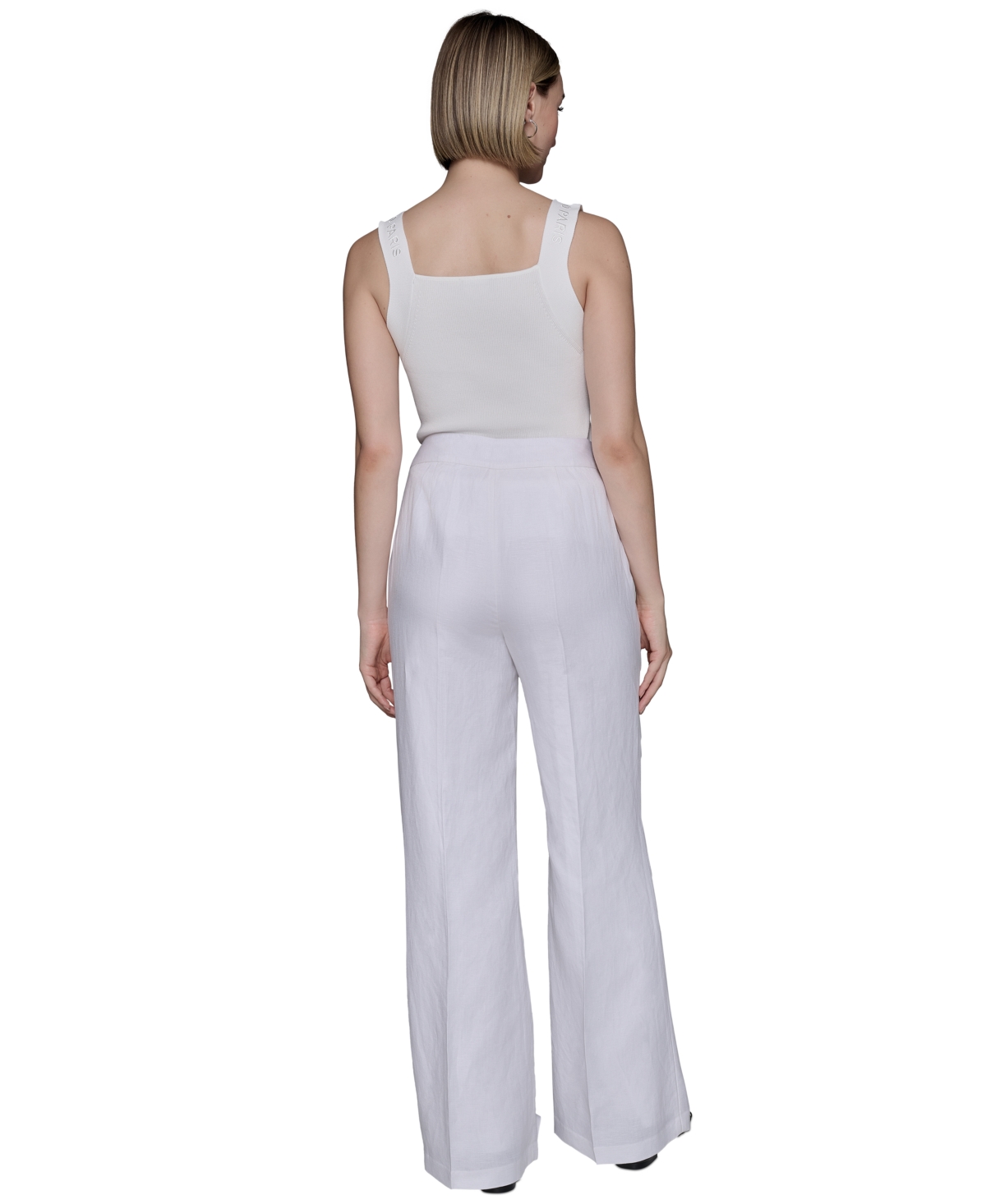 KARL LAGERFELD PETITE BUTTON-TRIM-POCKET PANTS 