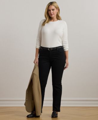 Plus Size Stretch Long-Sleeve Tee