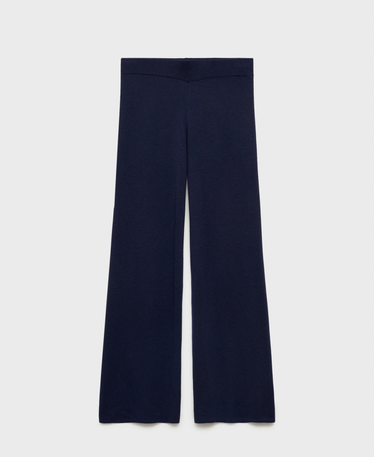 Mango Women's Straight Knitted Pants In Dark Navy
