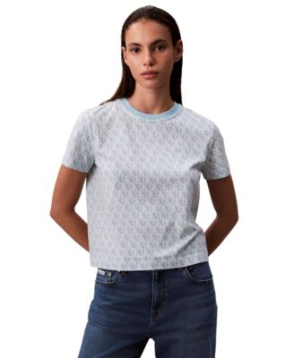 Calvin Klein Jeans - Women's Allover Monogram Classic T-Shirt