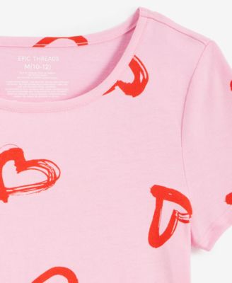 Little & Big Girls Heart-Print Skater Dress, Exclusively at Macy's