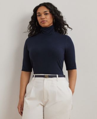 Plus Size Lightweight Turtleneck Sweater