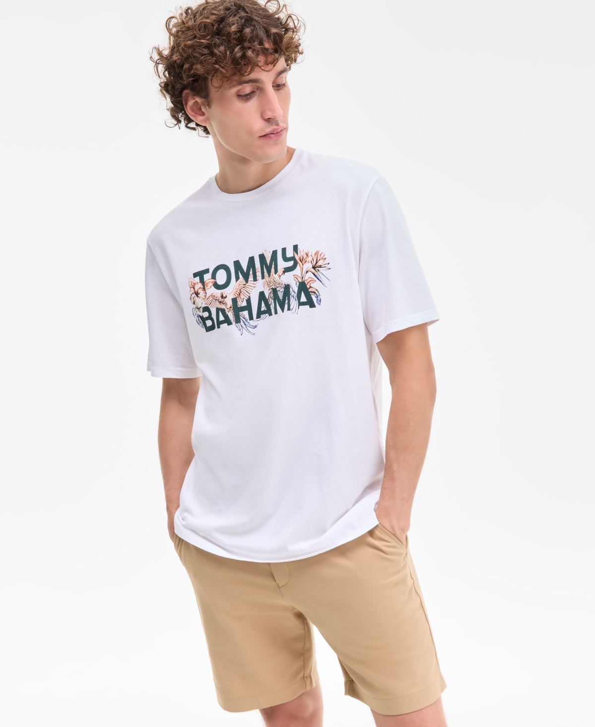 Men's Parrot Graphic Logo T-Shirt - White
