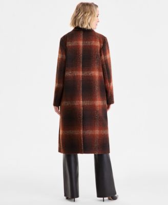 Women's Double-Breasted Plaid Coat