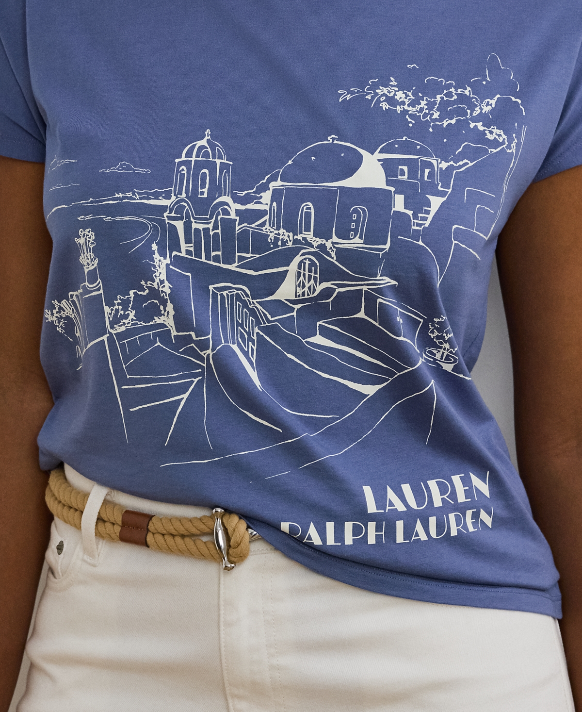 Ralph Lauren Plus Size Cotton-blend Jersey Graphic Tee