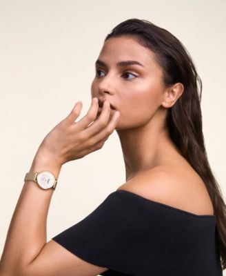 Unisex Analog Gold-Tone Stainless Steel Watch, 32mm