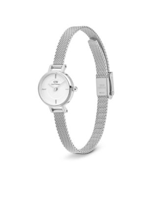 Unisex Analog Silver-Tone Stainless Steel Watch, 19mm