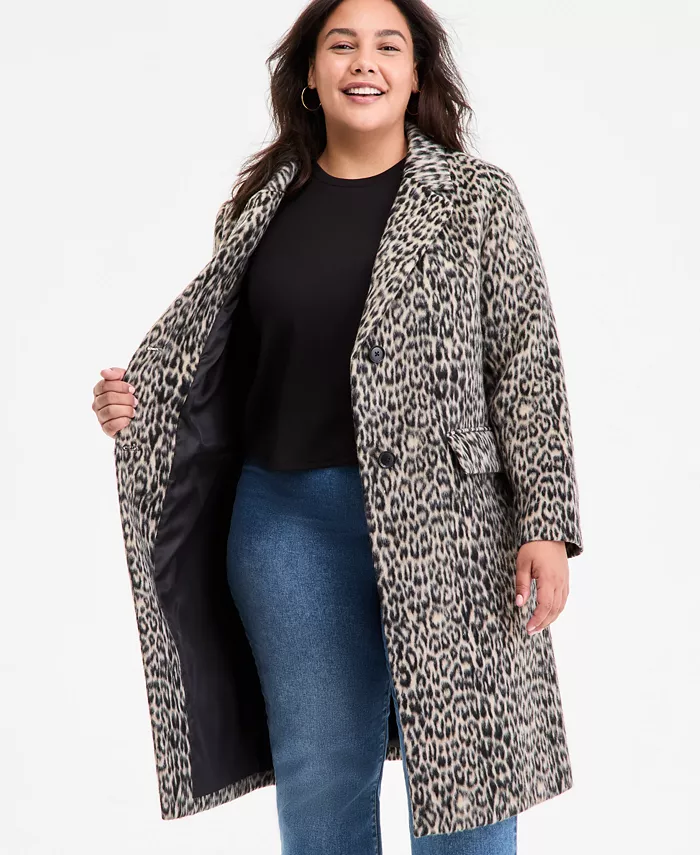 Plus Size Single-Breasted Coat - thumbnail 3