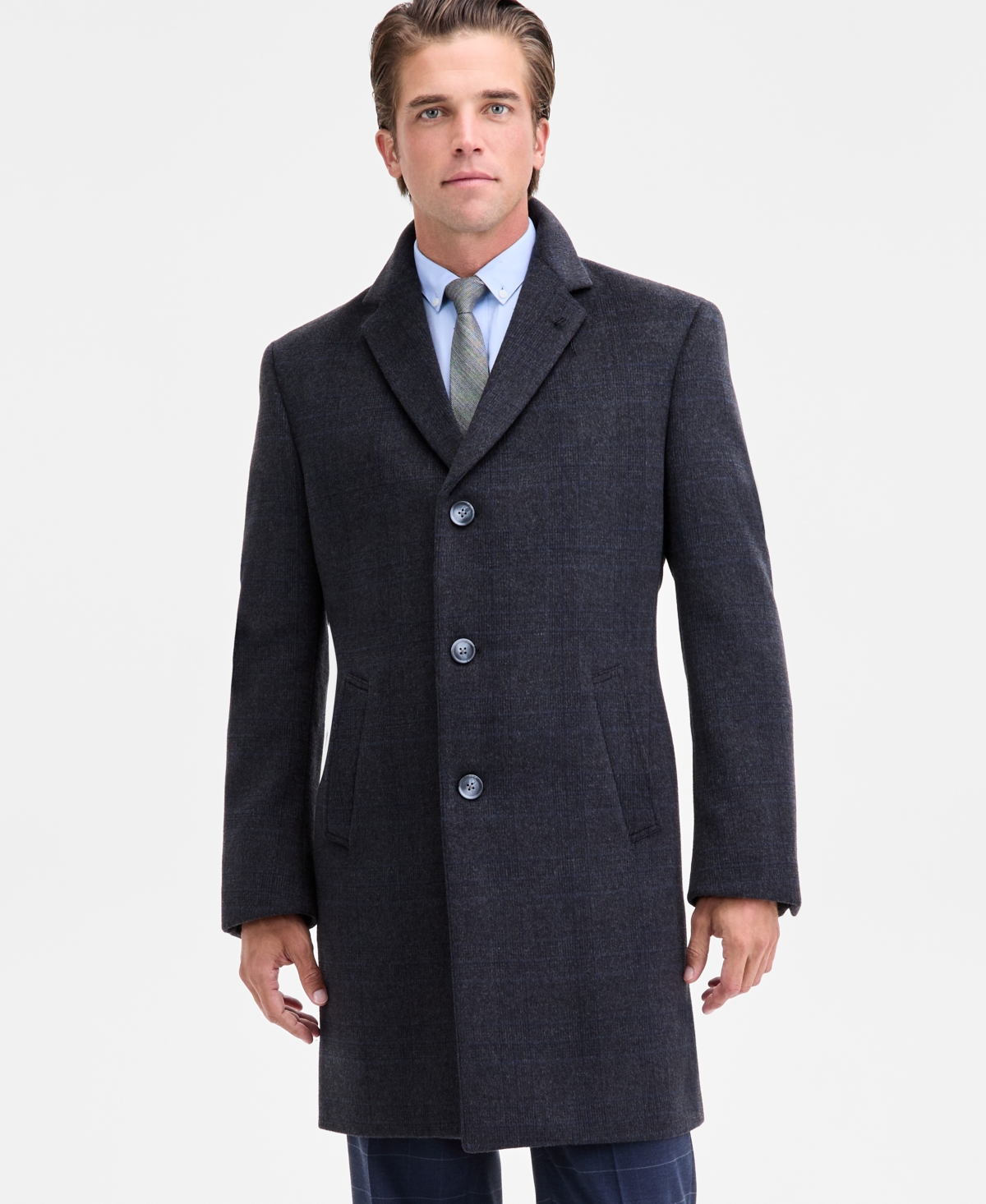Nautica Men's Modern-Fit Wool-Blend Overcoat