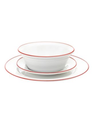 Bistro Red Band 16 Pc. Dinnerware Set, Service for 4