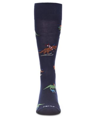 Men's Skiing and Skating Dinosaurs Novelty Crew Socks
