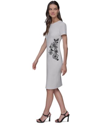 Women's Soutache Short-Sleeve Sheath Dress