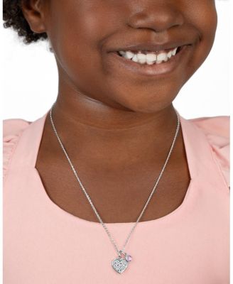Girls Children's Sterling Silver Oh So Loved Birthstone 12-14" Necklace
