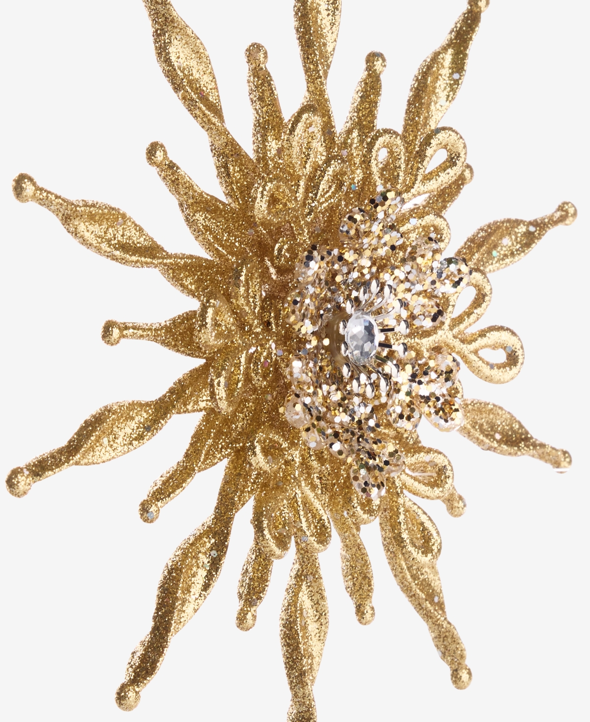 Holiday Lane Christmas Glitters Snowflake Ornament, Macy's Exclusive In Transparent