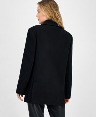 Women's Notched-Collar Two-Button Blazer Coat