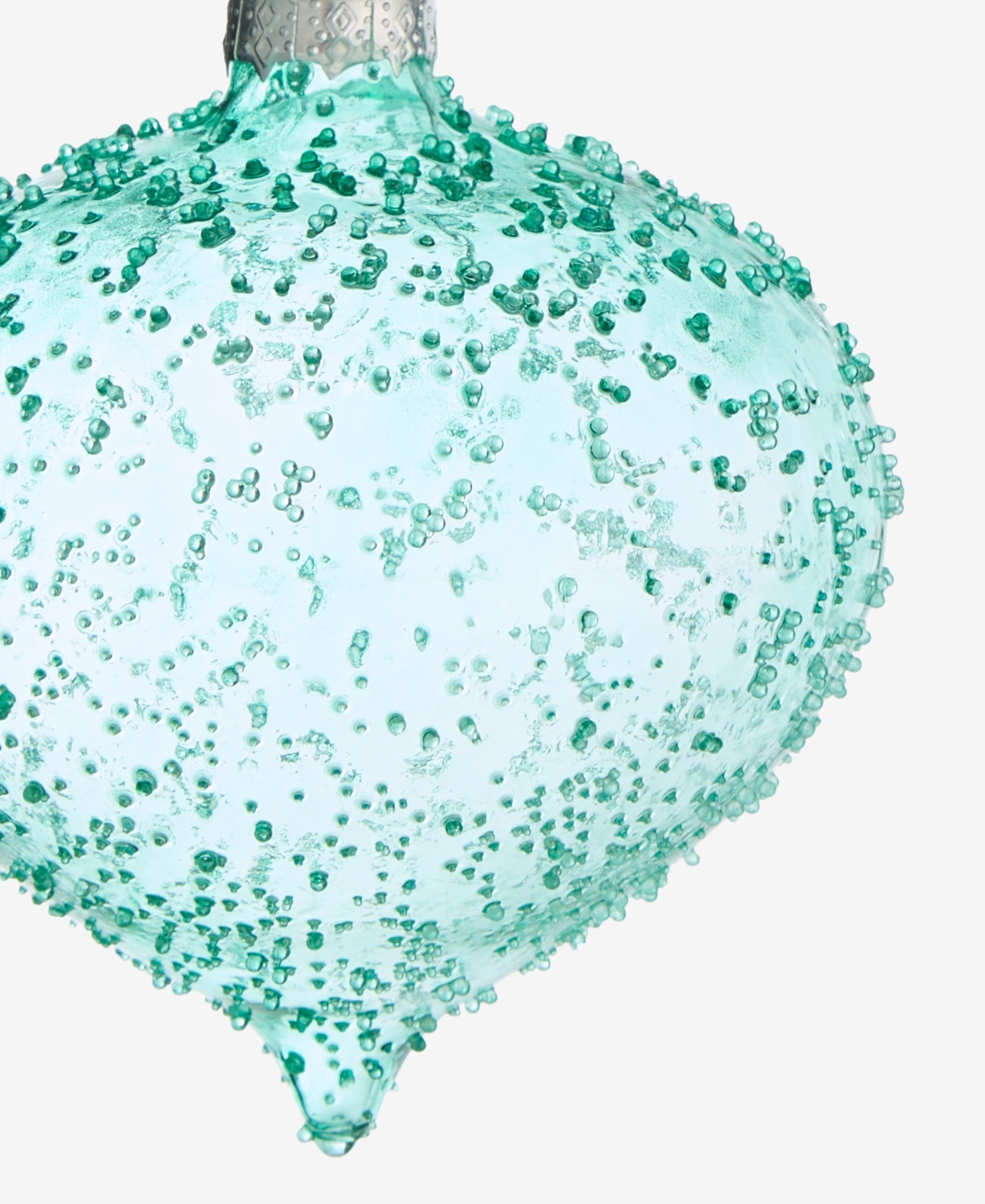 Holiday Lane Enchanted Emerald Green Dotted Onion Ornament, Macy's Exclusive In Blue