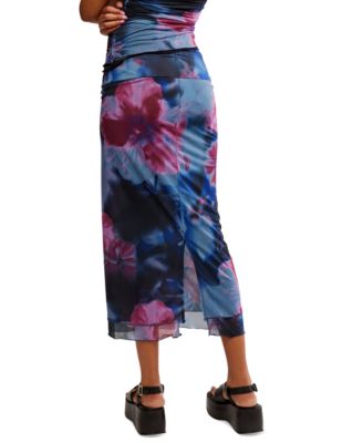 Women's Sunset Mesh Maxi Skirt